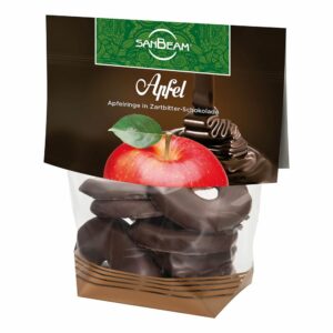 SanBeam Apfelringe in Zartbitterschokolade