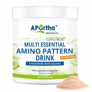APOrtha® Amino Pattern Aminosäuren Drink - Bitterorange - EAA mit Bcaa - veganes Pulver