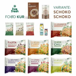 LiveFresh Vegane Foodkur 14 Tage - Schoko (inkl. 3