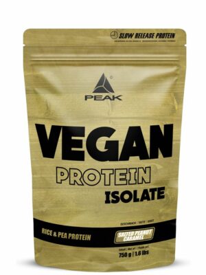 Peak Vegan Protein Isolat - Geschmack Salted Peanut Caramel