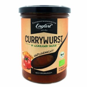 Currywurst für zwei in würziger Sauce Bio