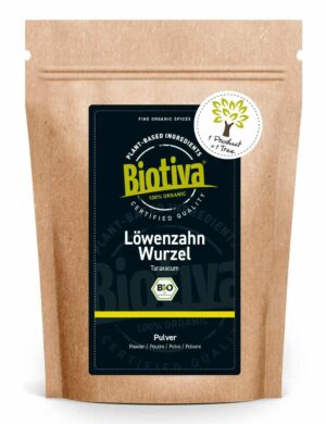 Biotiva Löwenzahnwurzelpulver gemahlen Bio