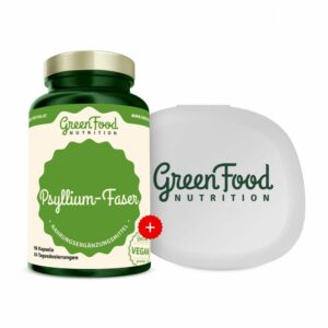 GreenFood Nutrition Psyllium-Faser + Kapselbehälter