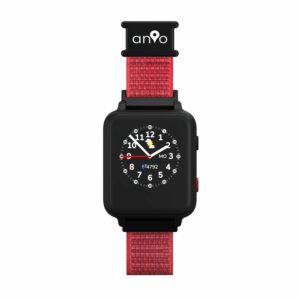Anio 5s Kinder Smartwatch Uhr Rot GPS Ortung 6+ Jahre Android LCD Display