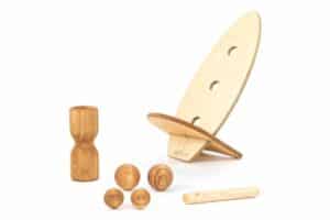 rollholz Balance Board Set groß Esche helles Brett