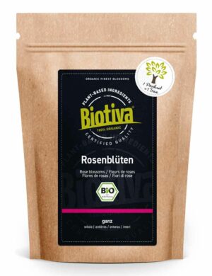 Biotiva Rosenblüten ganz Bio