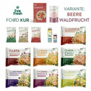 LiveFresh Vegane Foodkur 14 Tage - Beere/Waldfrucht (inkl. 3