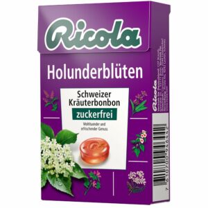 Ricola® Schweizer Kräuterbonbons Box Holunderblüten ohne Zucker