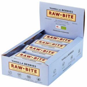 Rawbite Frucht- & Nussriegel mit Vanille und Beeren