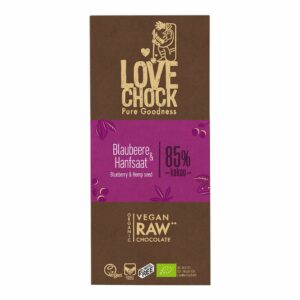 Lovechock Blaubeere & Hanfsaat 85% Kakao