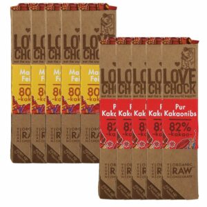 Lovechock Mandel-Feige 80% Kakao & Pur Kakaonibs 82% Kakao