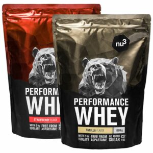 nu3 Performance Whey Proteinpulver Erdbeere + Vanille