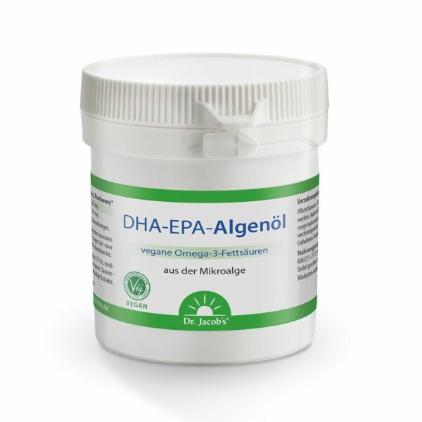 Dr. Jacob's DHA-EPA-Algenöl Kapseln Omega-3-Fettsäuren aus Algen vegan