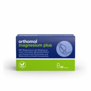 Orthomol Magnesium Plus - für eine normale Muskelfunktion - mit 150 mg Magnesium und Superoxid-Dismutase aus Melonenfruchtsaft-Konzentrat