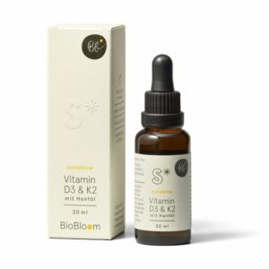 BioBloom Vitamin D3 & K2 mit Hanföl - sunshine