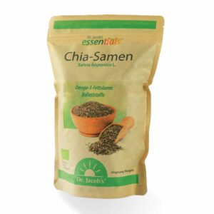 Dr. Jacob's Chia-Samen BIO schwarz Premium-Qualität Omega-3-Fettsäuren vegan