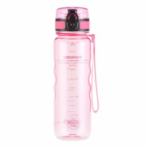 Sport-Knight® Wasserflasche / Shaker Transparent Pink 450ml