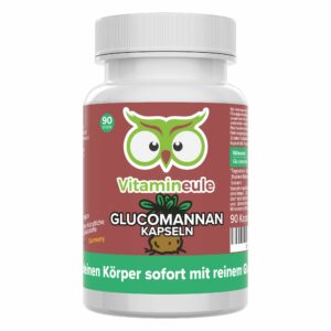 Glucomannan Kapseln - hochdosiert - Qualität aus Deutschland - ohne Zusätze - Vitamineule®