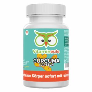 Curcuma Kapseln - hochdosiert - Qualität aus Deutschland - ohne Zusätze - Vitamineule®