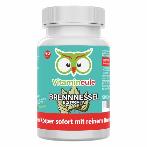 Brennnessel Kapseln - hochdosiert - Qualität aus Deutschland - ohne Zusätze - Vitamineule®