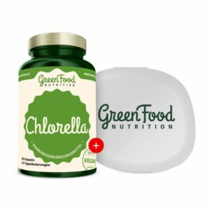 GreenFood Nutrition Chlorella + Kapselbehälter