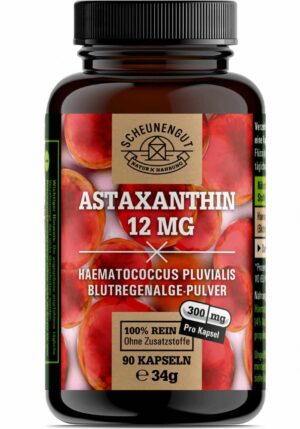 Scheunengut® Astaxanthin -12mg pro Kapsel- optimale Bioverfügbarkeit