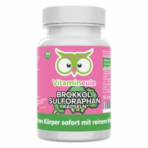 Brokkoli Sulforaphan Kapseln - hochdosiert - Qualität aus Deutschland - ohne Zusätze - Vitamineule®