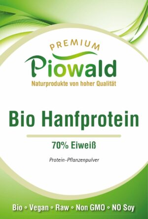 Piowald BIO Hanfprotein hell 70%