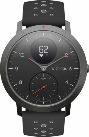 Withings Sportuhr Steel HR Sport schwarz Schlafanalyse Appfähig wasserdicht