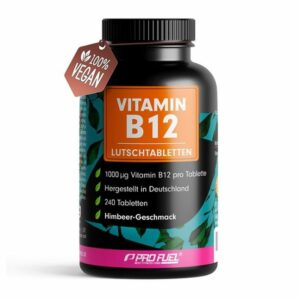 ProFuel - Vitamin B12 Lutschtabletten - 500 mcg bioaktives Vitamin B12 pro Tablette - zuckerfrei