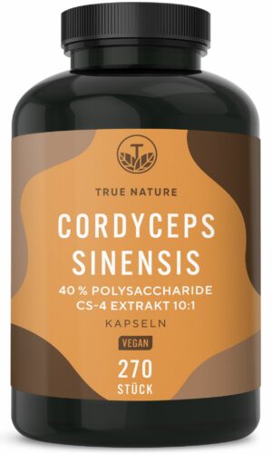 True Nature® Cordyceps Sinensis Cs-4 Extrakt Kapseln Hochdosiert (500 mg)