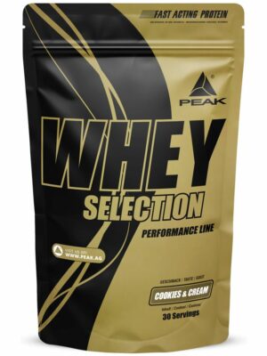 Peak Whey Selection - Geschmack Cookies & Cream