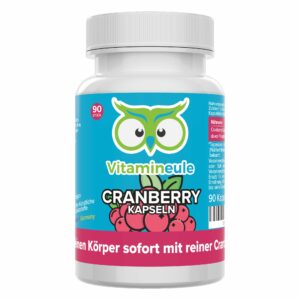 Cranberry Kapseln - hochdosiert - Qualität aus Deutschland - ohne Zusätze - Vitamineule®