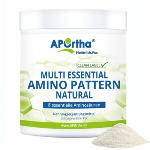 APOrtha® Amino Pattern Pulver PUR - Natural - Aminosäuren EAA mit Bcaa - veganes Pulver