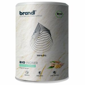 brandl® Bio Ingwer Kapseln hochdosiert (Ginger) - Premium Qualität unabhängig laborgeprüft - Vegan