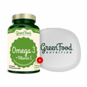 GreenFood Nutrition Omega 3 + Vitamin E + Kapselbehälter