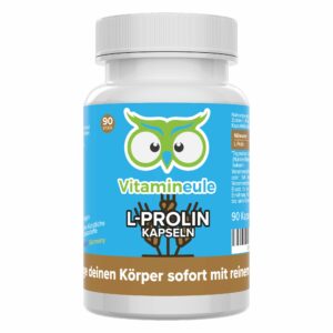 L-Prolin Kapseln - hochdosiert - Qualität aus Deutschland - ohne Zusätze - Vitamineule®